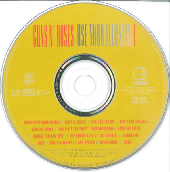 Guns N' Roses : Use Your Illusion I (CD, Album)