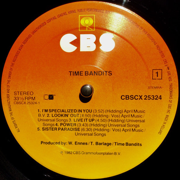 Time Bandits : Time Bandits (LP, Album)