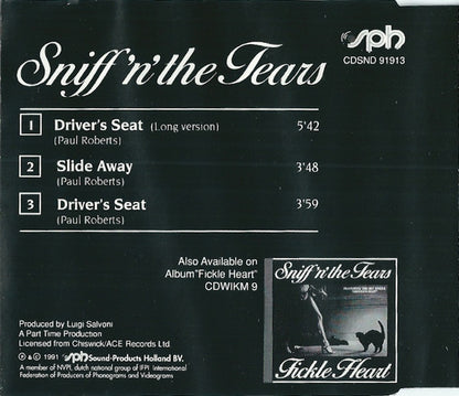 Sniff 'n' the Tears : Driver's Seat (CD, Maxi)