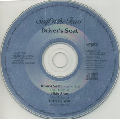 Sniff 'n' the Tears : Driver's Seat (CD, Maxi)