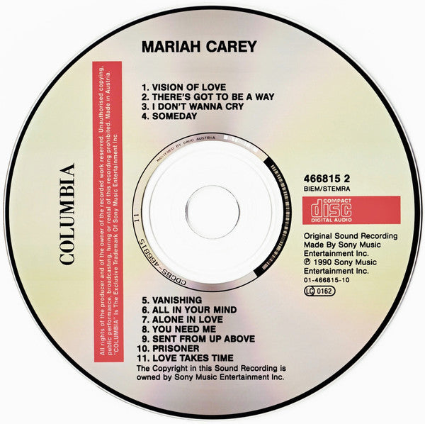 Mariah Carey : Mariah Carey (CD, Album, RE)