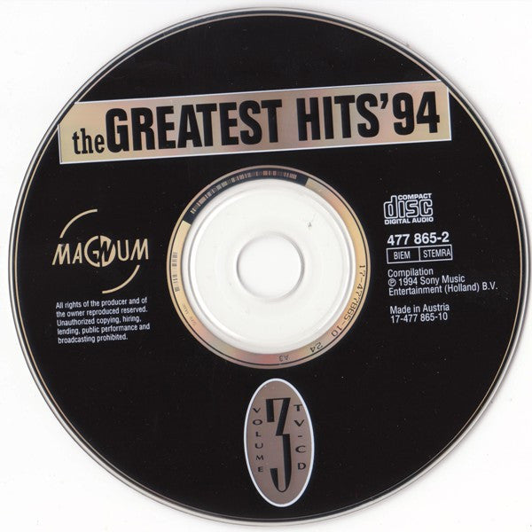 Various : The Greatest Hits '94 Volume 3 (CD, Comp)