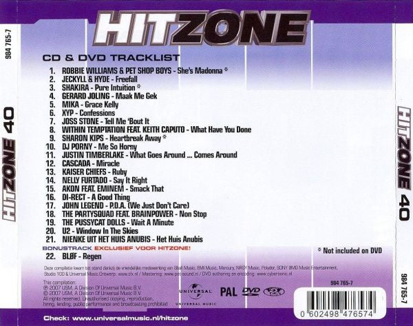 Various : Hitzone 40 (CD, Comp + DVD, Comp, PAL)