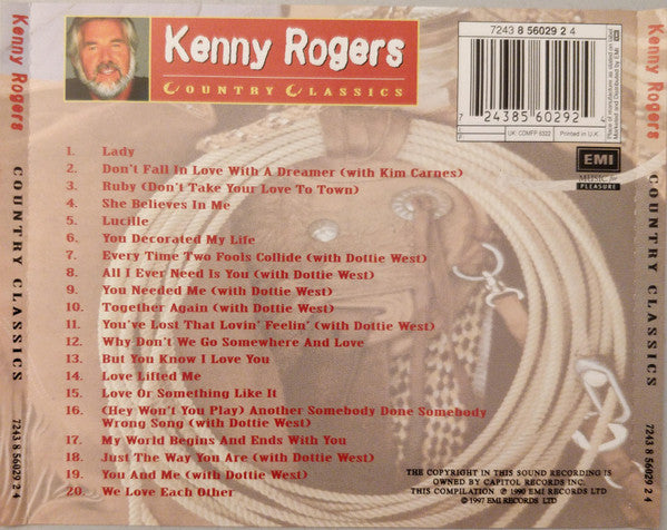 Kenny Rogers : Country Classics (CD, Comp)