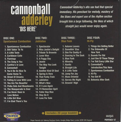 Cannonball Adderley : 'Dis Here' (4xCD, Comp)