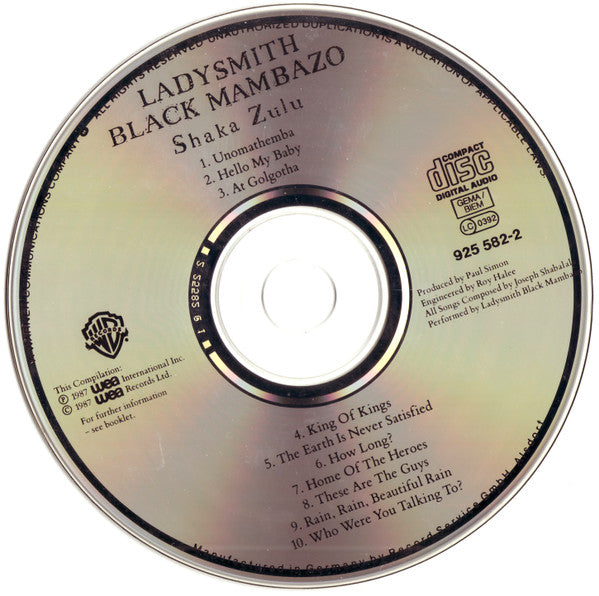 Ladysmith Black Mambazo : Shaka Zulu (CD, Album)