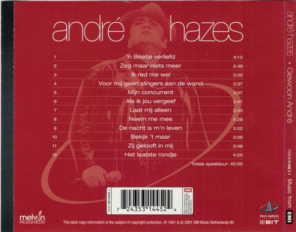 André Hazes : Gewoon André (CD, Album, RE, RM)